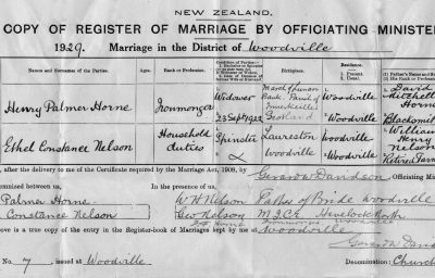 Marriage Certificate 1929